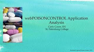 Carly Cason webPOISONCONTROL Poison Application Analysis