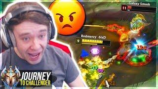 I'VE NEVER GOTTEN THIS TILTED BEFORE.. AAHHHHHHH - Journey To Challenger | LoL