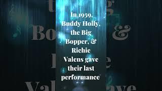 On February 2 1959 Buddy Holly played his last performance #onthisday  #shorts