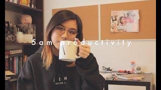 waking up at 5am and being productive!!!