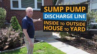 Sump Pump Discharge Line Installation | House to Yard