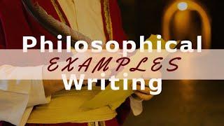 Examples of 4 Types of Philosophical Writing