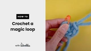 How to crochet a magic loop with 6 single crochet stitches in it