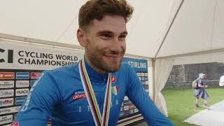 Filippo Ganna - Interview at the finish - Glasgow UCI World Championships ITT 2023