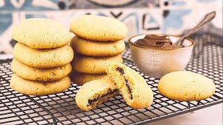 Galletas rellenas de crema de chocolate