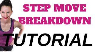 STEP AEROBICS MOVE BREAKDOWN TUTORIAL|  2 KNEE STRADDLE CROSS OVER | LEARN STEP AEROBICS | AFT