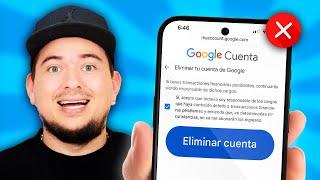 Cómo ELIMINAR Cuenta de GOOGLE 2024