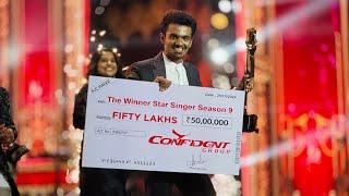 ARAVIND STAR SINGER SEASON 9 | WINNING MOMENT | GRAND FINALE | 50 lakhs