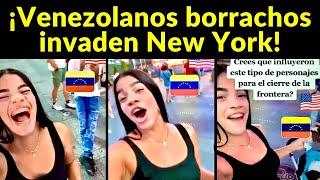 ¡Tomando y sin trabajar! Venezolanos se emborrachan en calles de Nueva York