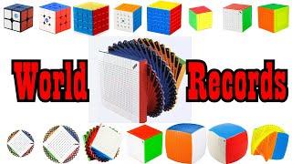 Every Rubik's cube World Record from 2x2 to 23x23