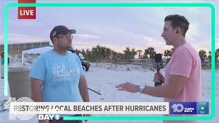 Volunteers help clean up St. Pete beach after back-to-back hurricanes