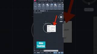 AutoCAD Tips 6 How To Hide/Show Tooltips #shorts #autocad #autocad2024 #designgorhythm