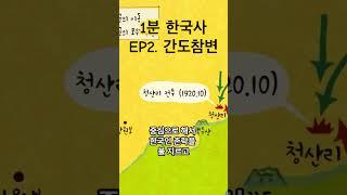 1분 한국사 EP2. 간도참변 #역사 #한국사 #NoJapan