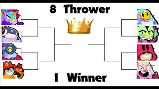 I put together a 5v5 tournament to determine the best thrower in Brawl Stars...