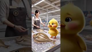 The Little Duck's Fresh Fish Feast!#duck #cute #shorts #ducklings #animation