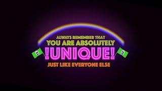The text animation of Margaret Mead’s quote: “You are Absolutely Unique just like everyone else”
