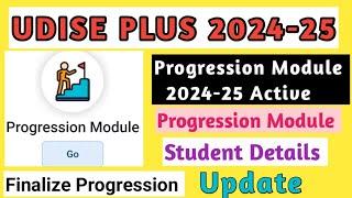 udise Progression Module 2024-25 | Progression Module Kaise Complete kare | UDISE Student data entry