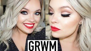 Get Ready With Me! Cut Crease & Red Lips | Brianna Fox