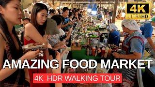 CHIANG MAI Food Market - 4K Morning Walk Around Around The Food Stalls On A Sunny Day