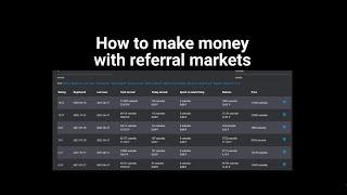 How to make money with referral markets