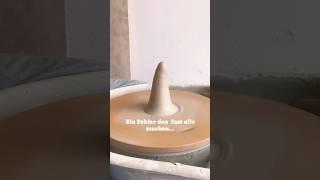Typischer Fehler beim Töpfern an der Drehscheibe #töpfern #lernen #drehscheibe
