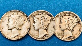 $20,000 US 1944 Mercury Dimes - United States Coins