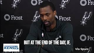 San Antonio Spurs' Harrison Barnes postgame vs Thunder