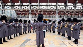 The Band of the Grenadier Guards London Poppy Day 2024 - Paddington Station