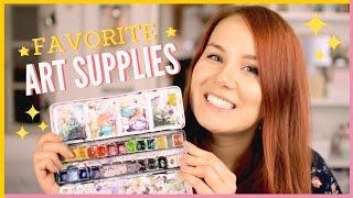 My Top Favorite Art Supplies Collection | Favorite Watercolor Painting & Drawing Materials & Tools