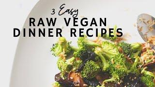 3 Easy Raw Vegan Dinner Recipes | Deliciously Raw