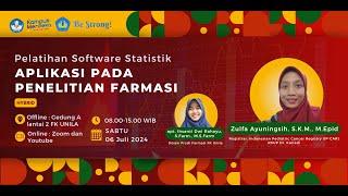 Pelatihan Software statistik Aplikasi Pada Penelitian Farmasi