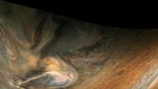 Juno's Perijove-14 Jupiter Flyby, Reconstructed in 125-Fold Time-Lapse