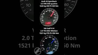 VW Golf R MK6 270 PS vs Audi A3 3.2 VR6 250 PS 100-200 kmh Acceleration Comparison