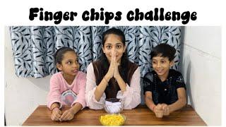 Finger chips challenge|French fries￼|#aarav#freyal#vruti#patel#chellenge#frenchfries#kids#trending