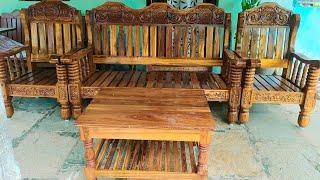 How to make New teak wood sofa set work /Import model sofa set designs /Interior ideas/Wood Studio