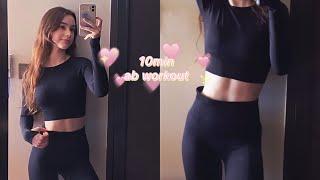 10min ab workout | no equipment | at home | slim waist & flat stomach