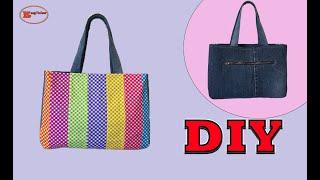 DIY DENIM ZIPPER HANDBAG TUTORIAL