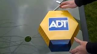 ADT alarm box with Acetek flashing LEDs