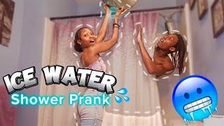 Ice water prank on BOYFRIEND while in the showerHE WAS MAD