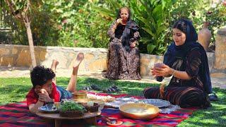 Cooking a Traditional Iranian Village Dish: A Taste of Rustic Life