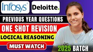 Infosys, Deloitte Logical Reasoning Questions | One Shot Revision | Logical Reasoning Questions #job