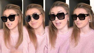 MY GUCCI SUNGLASSES COLLECTION REVIEW & TRY ON- Aviator, Round & Rectangular frame | Laine’s Reviews