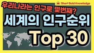 세계에서 인구 많은 나라 Top 30 [짧고 굵은 지식]