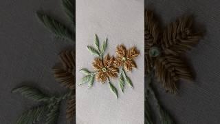 Cute flower design hand embroidery |latest flower design #Shorts