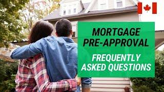 FAQs on Mortgage Pre Approval in Canada