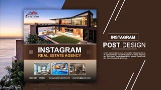 Real Estate Instagram Post Templates - Photoshop Tutorial