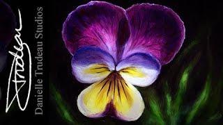 Lively - Painting of a Violet - Acrylics and Oil Paint - Timelapse Painting + Chitchat