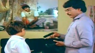 Swayamkrushi Movie || Chiranjeevi Scolding Arjun Scene || Chiranjeevi , Vijayashanti