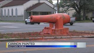 ‘Slap in the face’: Residents react to the Midtown cannon painted orange