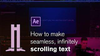 Seamless, infinitely scrolling text in After Effects